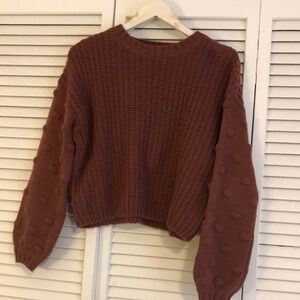Cozy Brown Knit Sweater